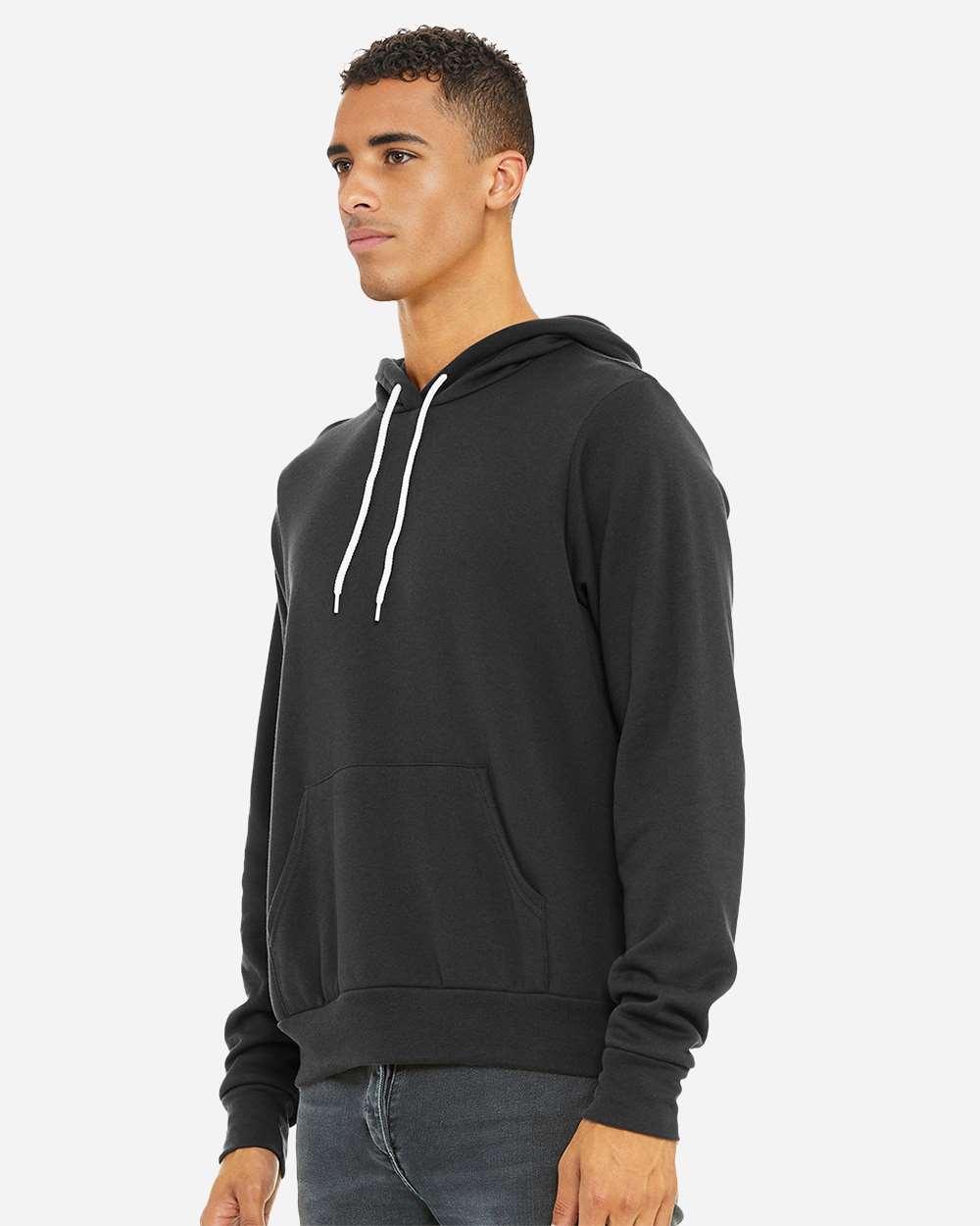 Unisex Sponge Fleece Hoodie - OnModelSide - B86306202 - Dark Grey