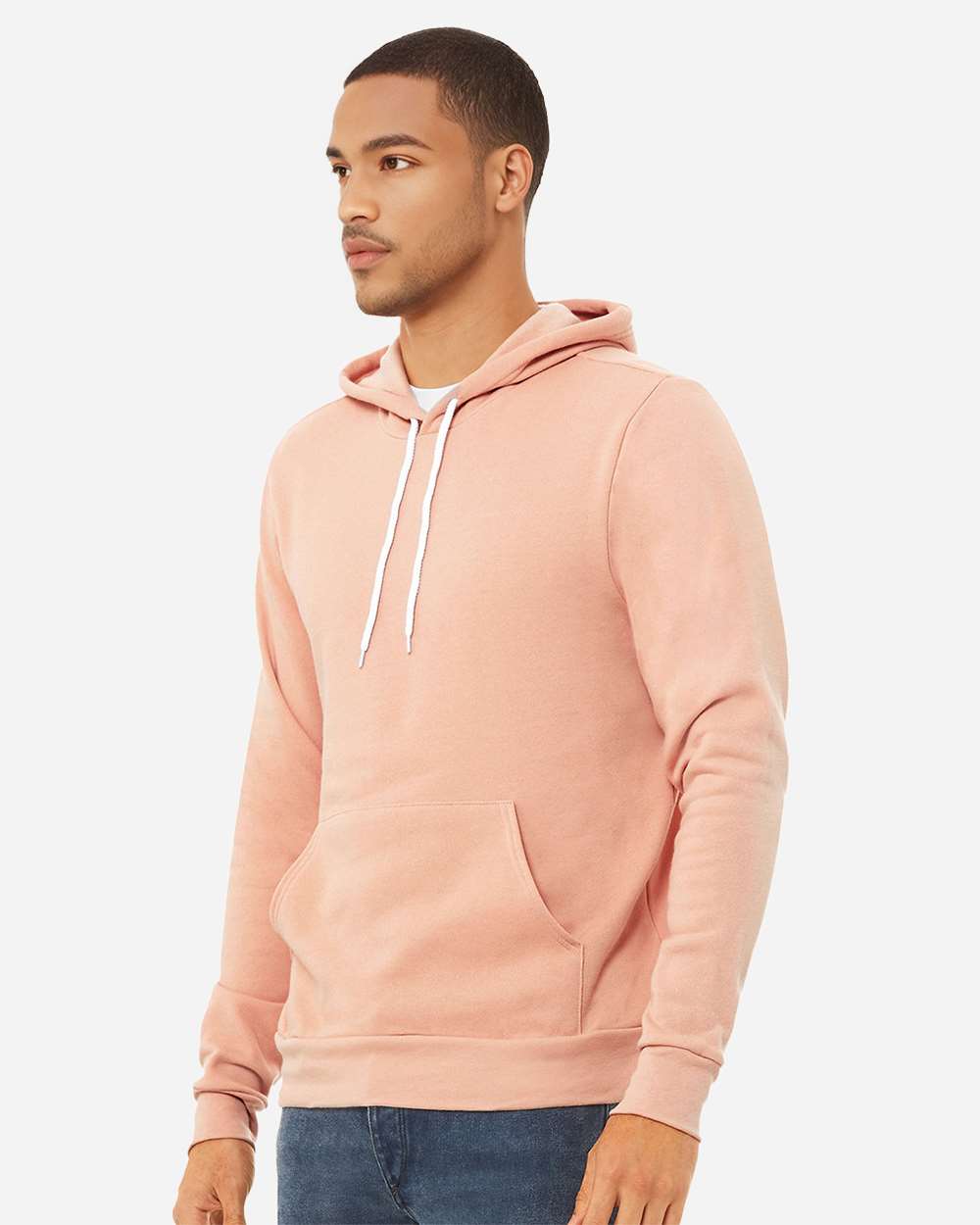 Unisex Sponge Fleece Hoodie - OnModelSide - B86306332 - Peach