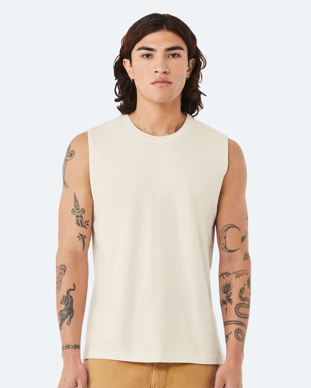 Jersey Muscle Tank - OnModelFront - B80906242 - Natural