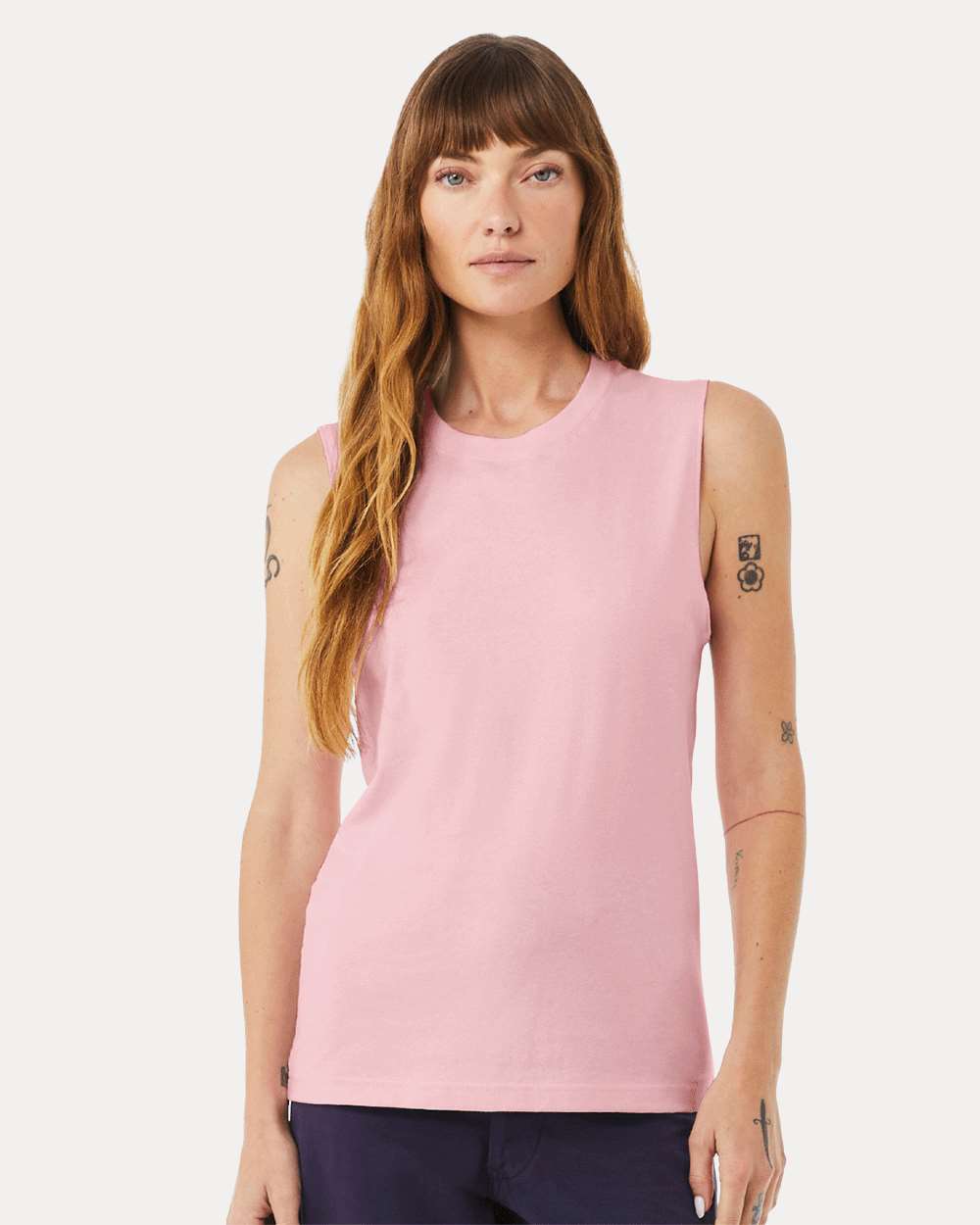 Jersey Muscle Tank - OnModelFront - B80906302 - Pink