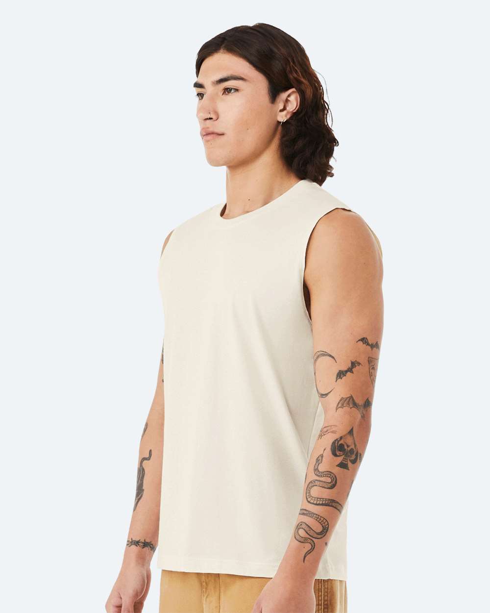 Jersey Muscle Tank - OnModelSide - B80906242 - Natural