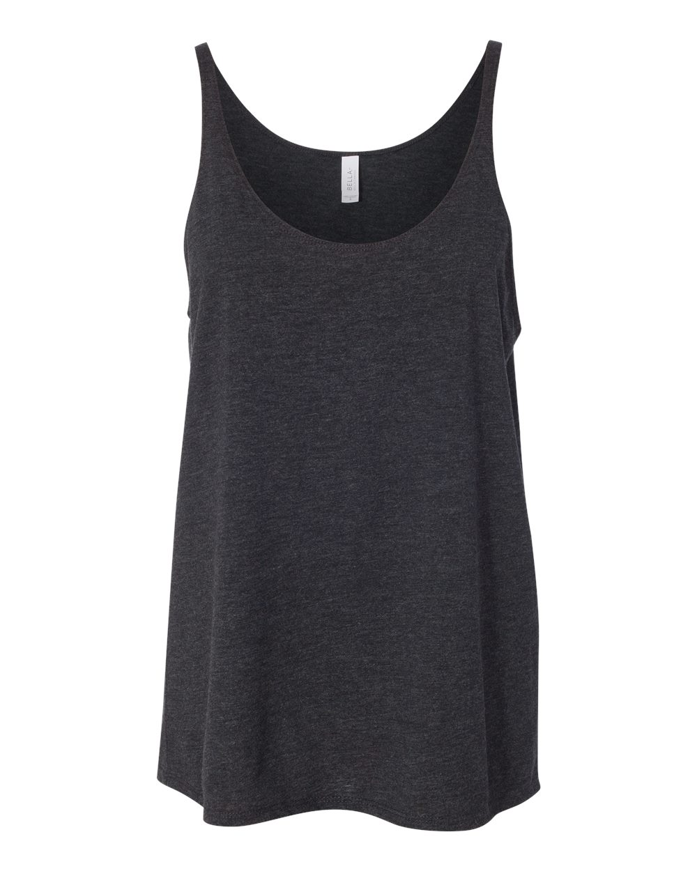 Women's Slouchy Tank - Front - B55906093 - Charcoal Black Triblend