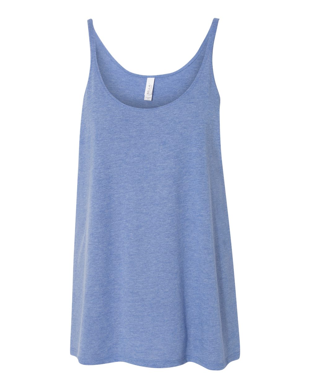 Women's Slouchy Tank - Front - B55906253 - Blue Triblend