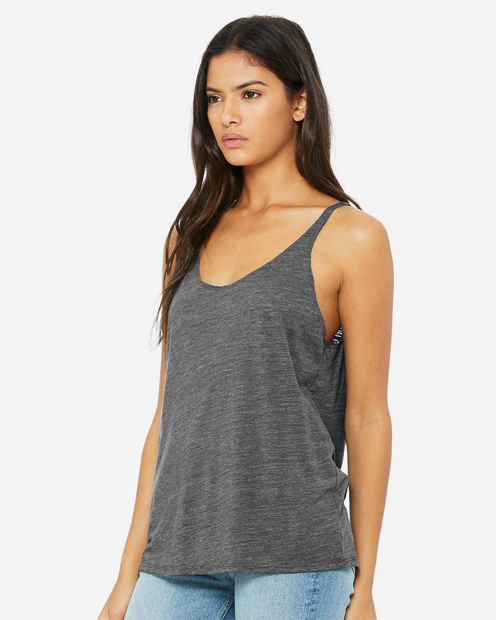 Women's Slouchy Tank - OnModelSide - B55906133 - Asphalt Slub
