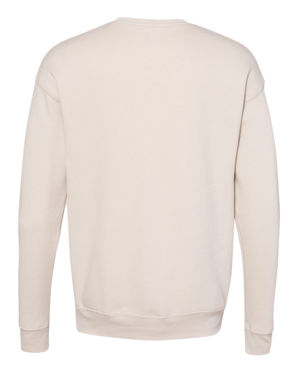 Unisex Sponge Fleece Drop Shoulder Crewneck Sweatshirt - Back - B37906242 - Heather Dust