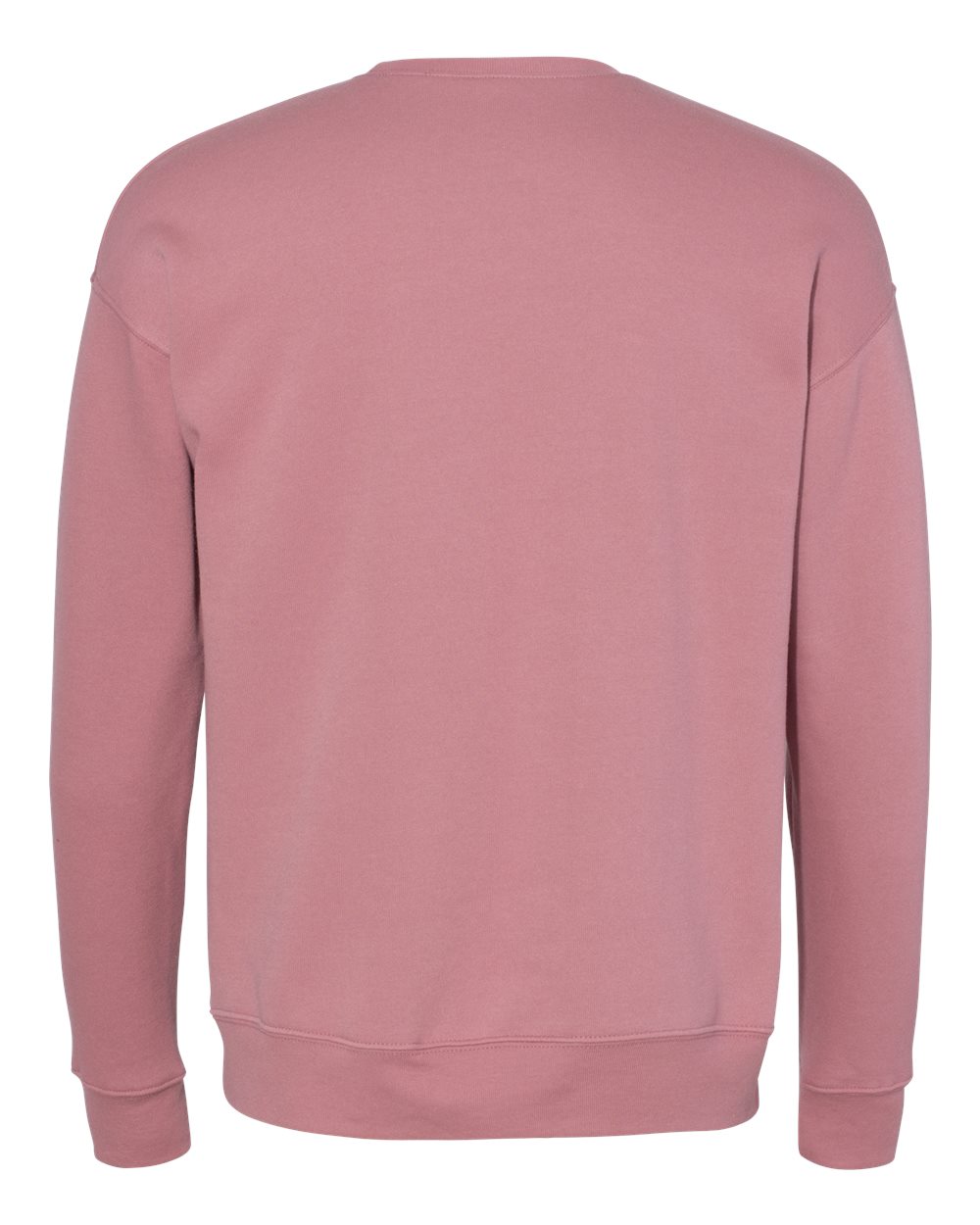 Unisex Sponge Fleece Drop Shoulder Crewneck Sweatshirt - Back - B37906272 - Mauve