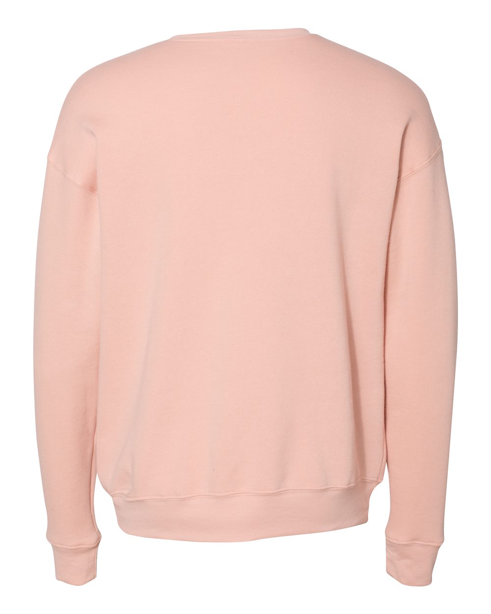 Unisex Sponge Fleece Drop Shoulder Crewneck Sweatshirt - Back - B37906332 - Peach