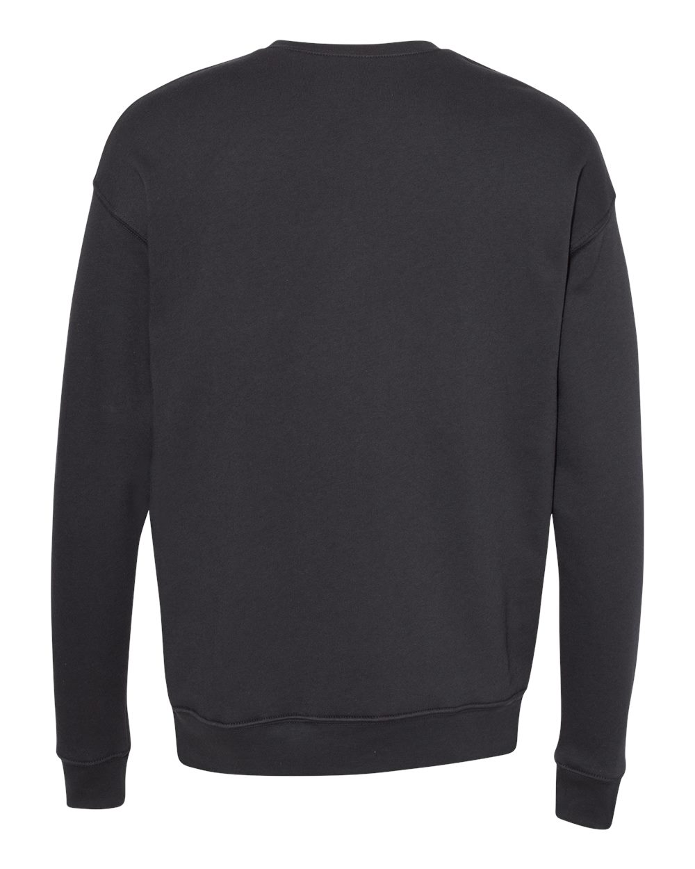 Unisex Sponge Fleece Drop Shoulder Crewneck Sweatshirt - Back - B37906592 - DTG Dark Grey