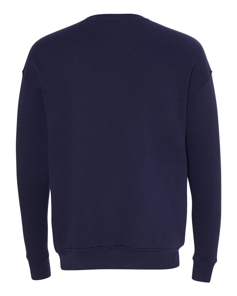 Unisex Sponge Fleece Drop Shoulder Crewneck Sweatshirt - Back - B37906652 - Navy