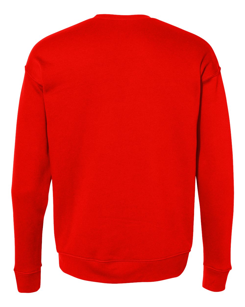 Unisex Sponge Fleece Drop Shoulder Crewneck Sweatshirt - Back - B37906672 - Poppy