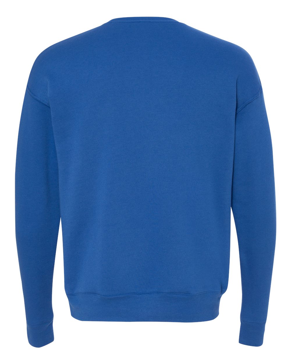 Unisex Sponge Fleece Drop Shoulder Crewneck Sweatshirt - Back - B37906752 - True Royal