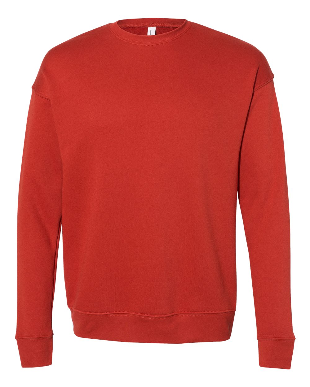 Unisex Sponge Fleece Drop Shoulder Crewneck Sweatshirt - Front - B37906022 - Brick