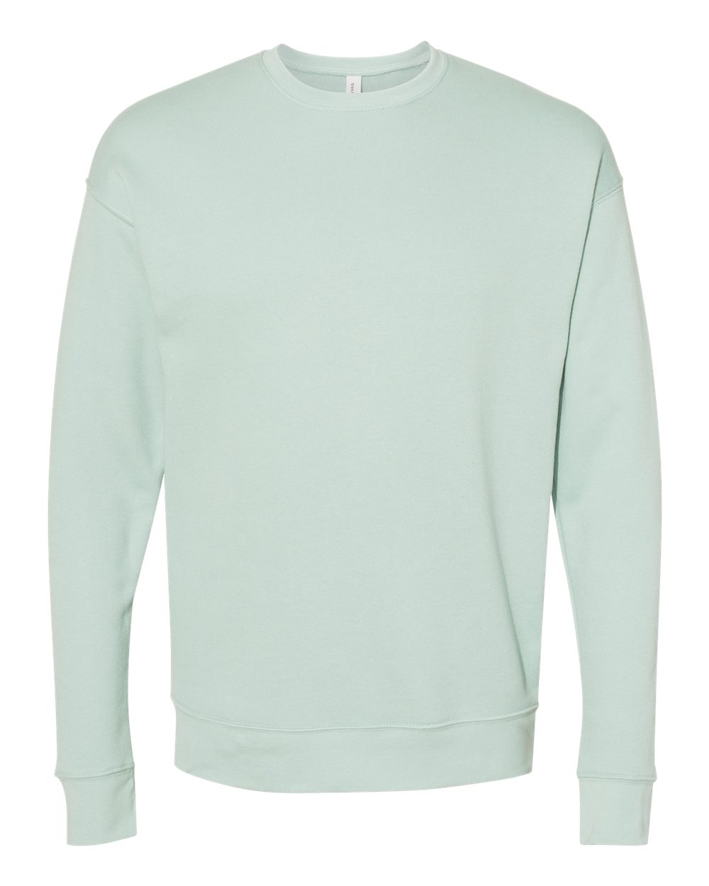 Unisex Sponge Fleece Drop Shoulder Crewneck Sweatshirt - Front - B37906042 - Dusty Blue