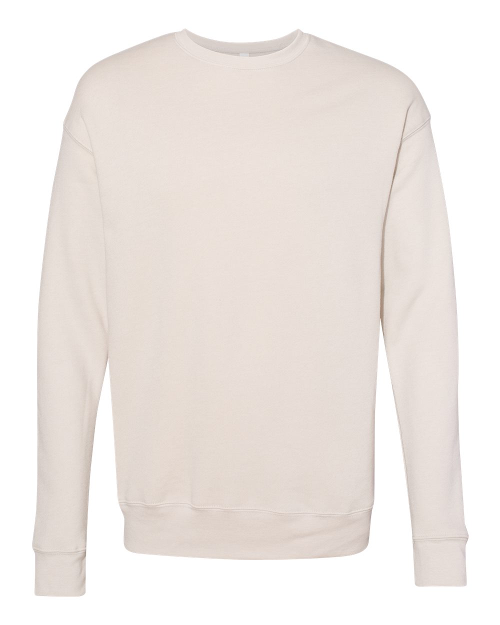 Unisex Sponge Fleece Drop Shoulder Crewneck Sweatshirt - Front - B37906242 - Heather Dust