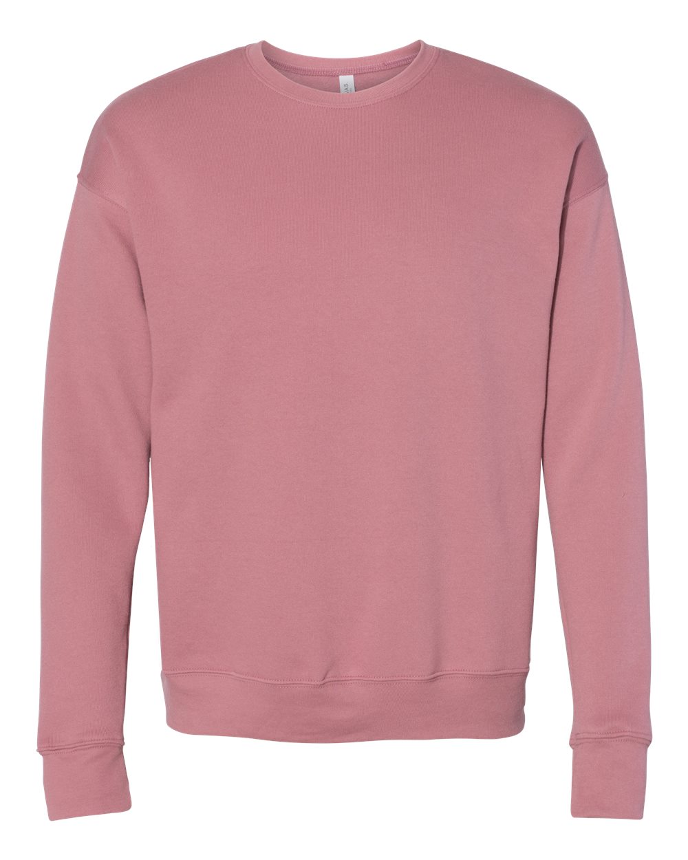 Unisex Sponge Fleece Drop Shoulder Crewneck Sweatshirt - Front - B37906272 - Mauve