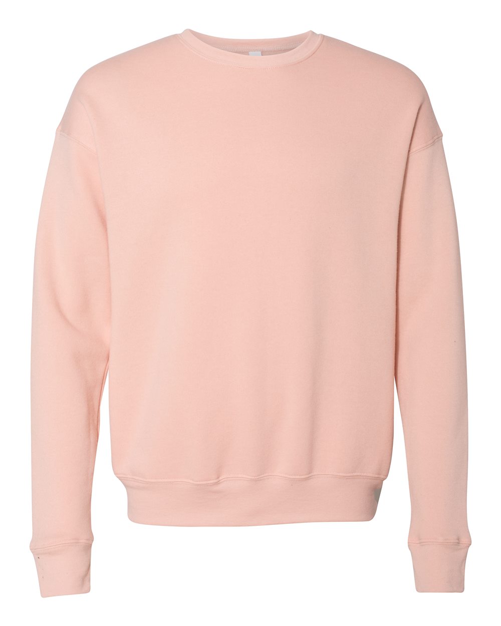 Unisex Sponge Fleece Drop Shoulder Crewneck Sweatshirt - Front - B37906332 - Peach