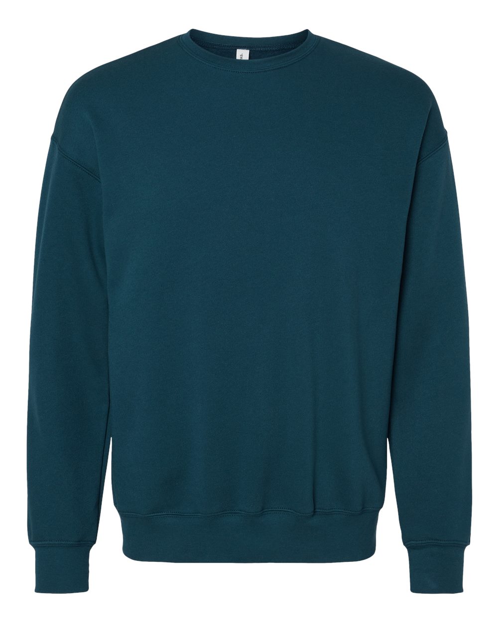 Unisex Sponge Fleece Drop Shoulder Crewneck Sweatshirt - Front - B37906412 - Atlantic