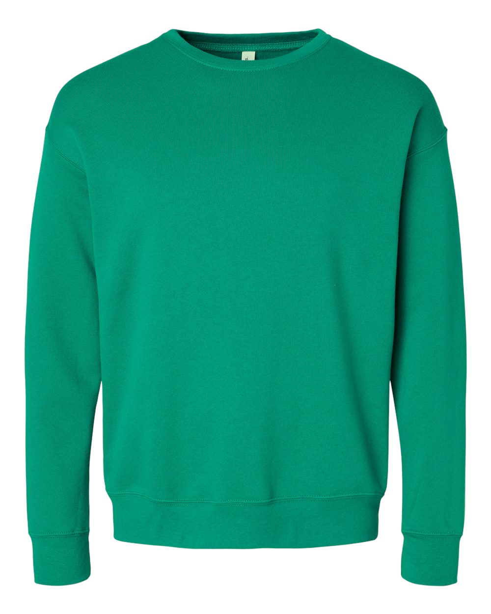 Unisex Sponge Fleece Drop Shoulder Crewneck Sweatshirt - Front - B37906532 - Kelly