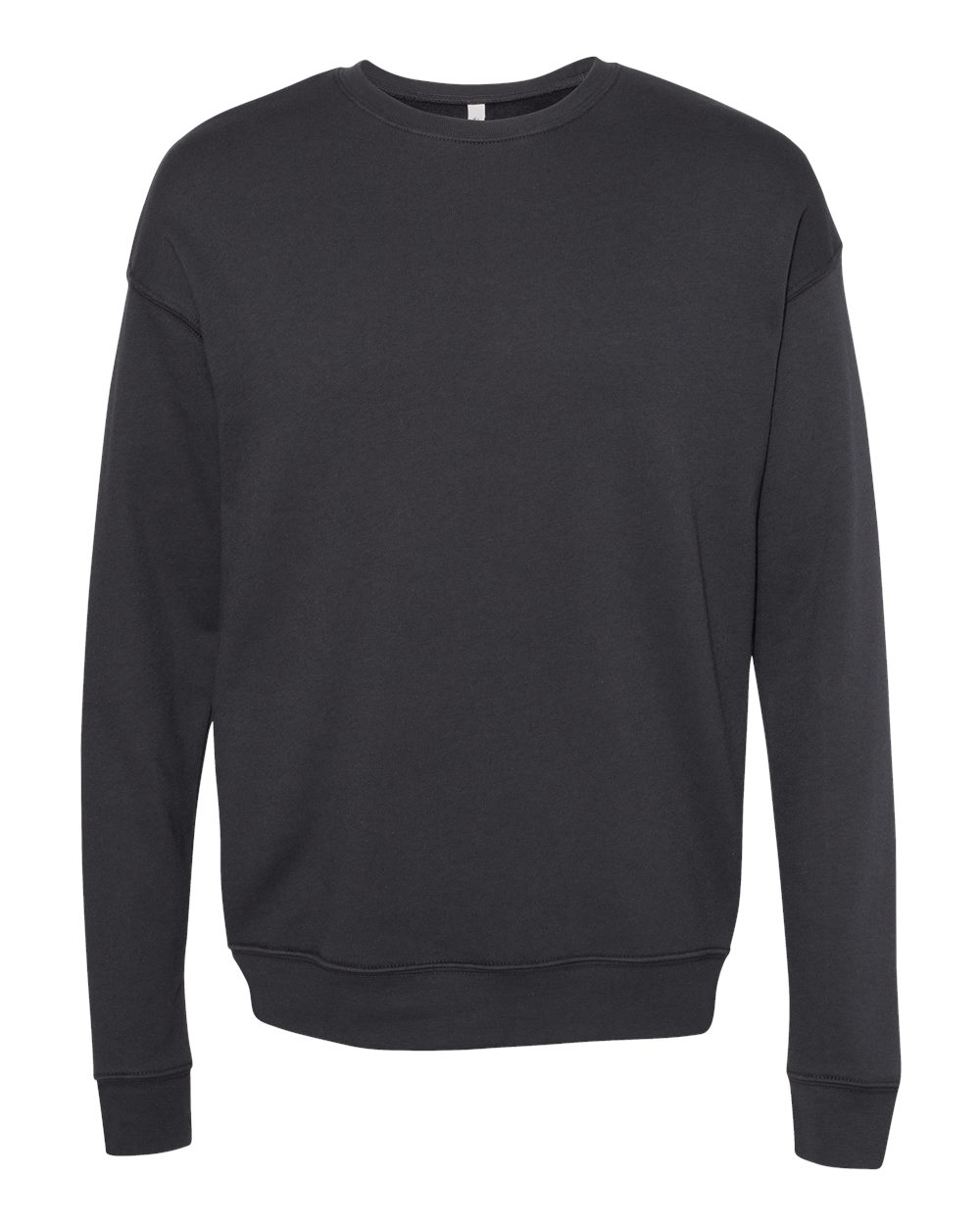 Unisex Sponge Fleece Drop Shoulder Crewneck Sweatshirt - Front - B37906592 - DTG Dark Grey