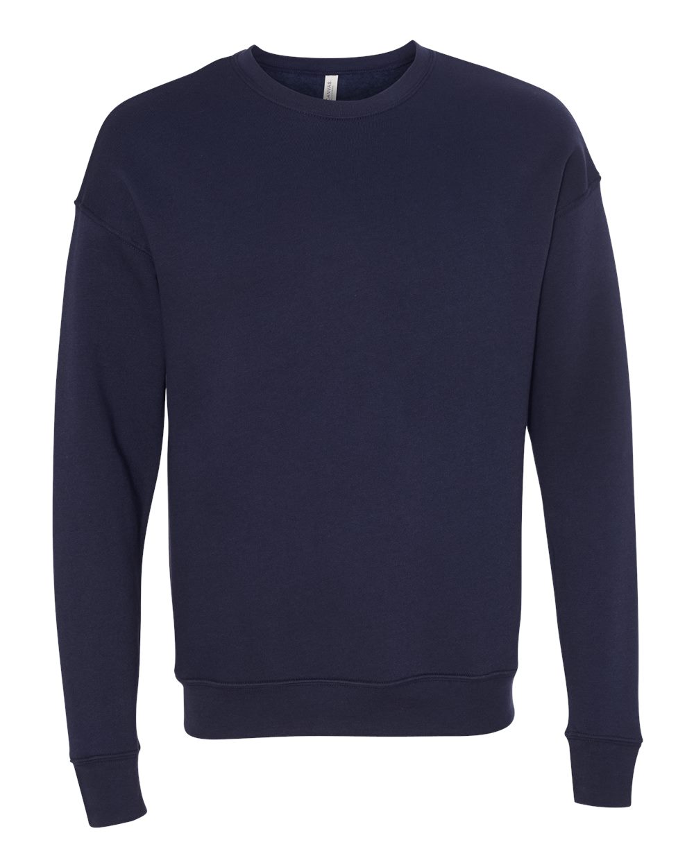 Unisex Sponge Fleece Drop Shoulder Crewneck Sweatshirt - Front - B37906652 - Navy