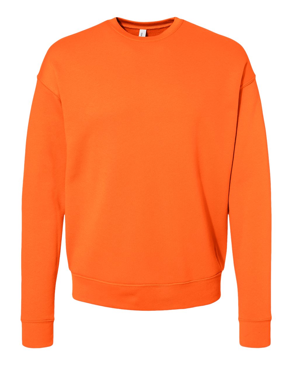 Unisex Sponge Fleece Drop Shoulder Crewneck Sweatshirt - Front - B37906662 - Orange
