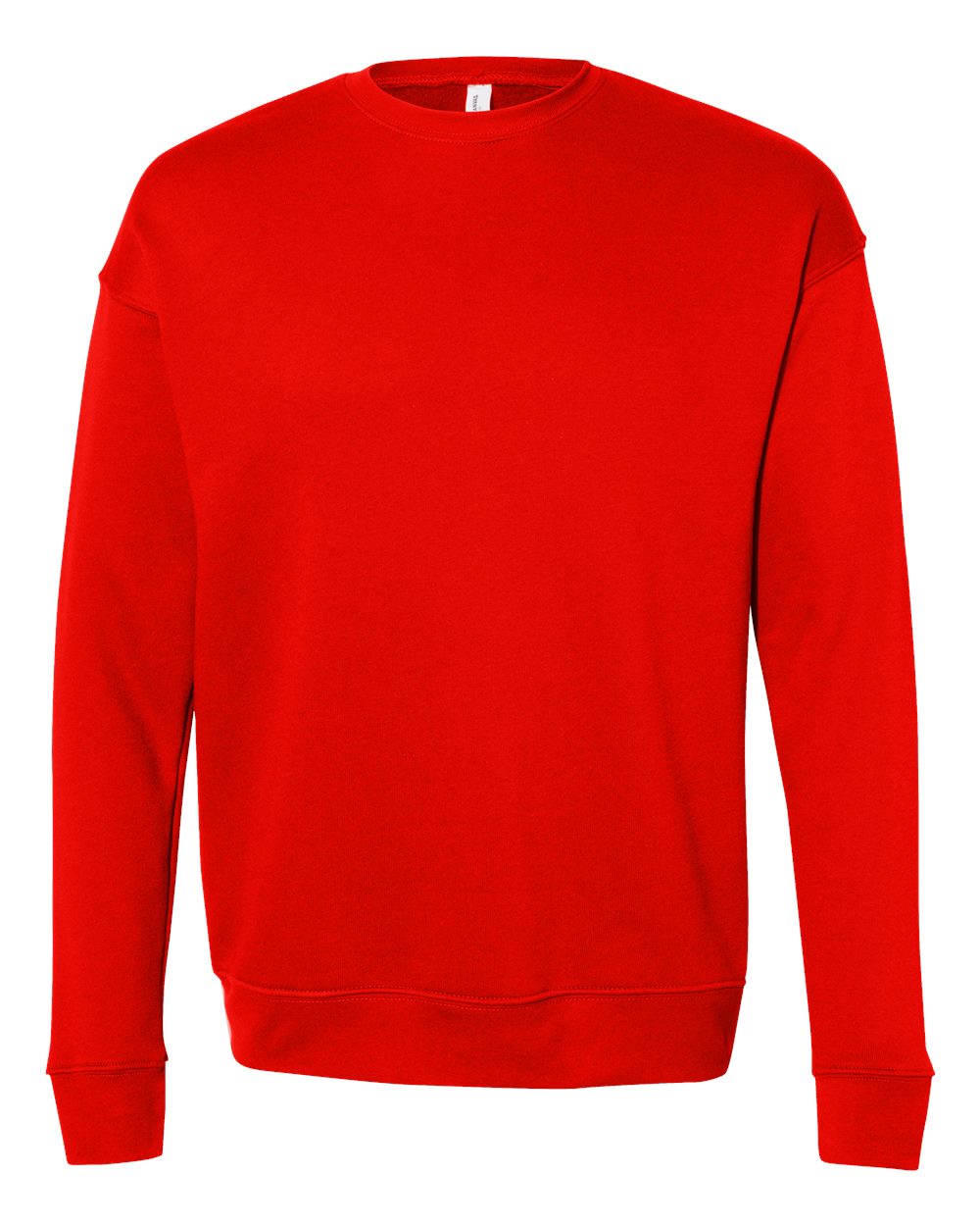 Unisex Sponge Fleece Drop Shoulder Crewneck Sweatshirt - Front - B37906672 - Poppy