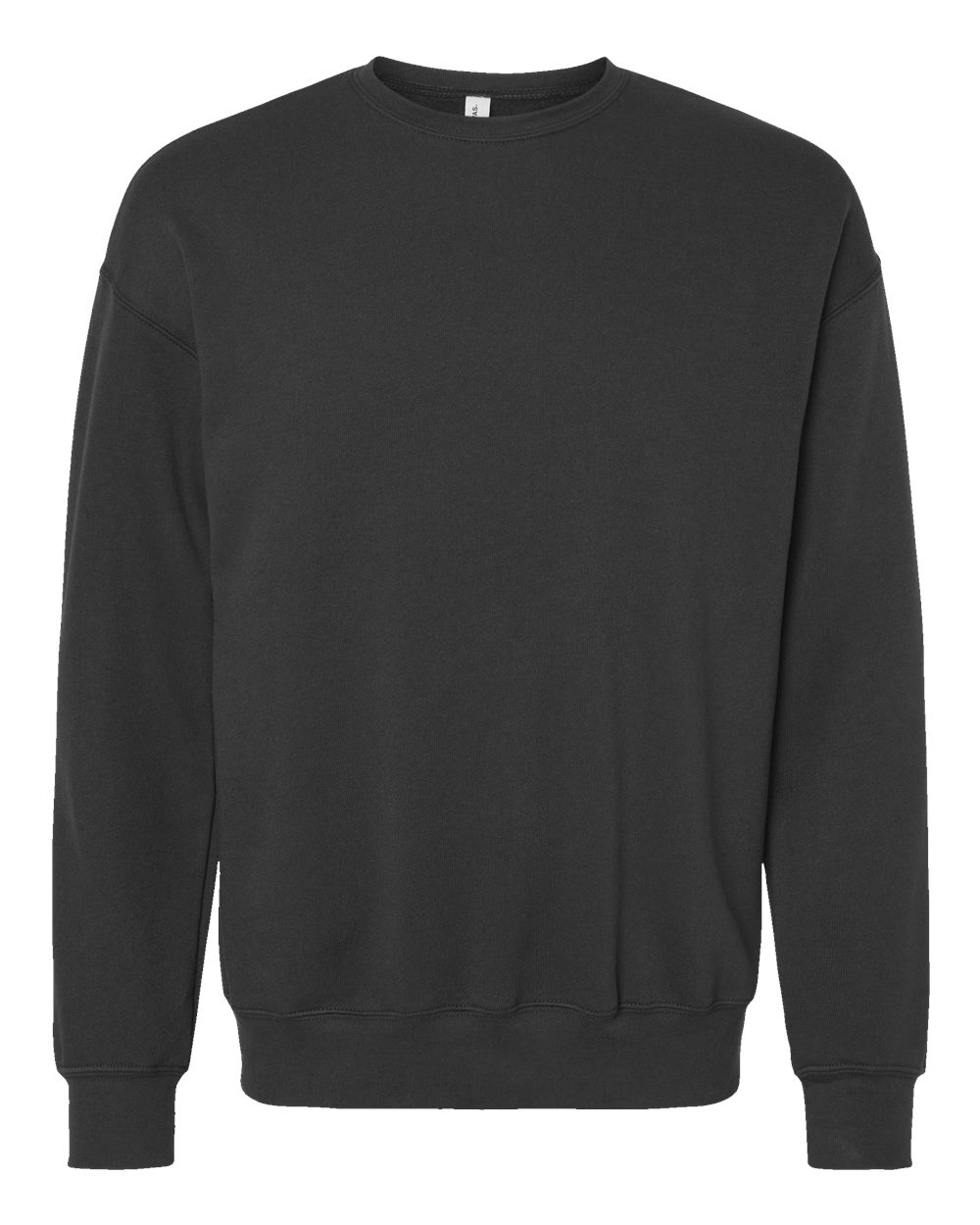 Unisex Sponge Fleece Drop Shoulder Crewneck Sweatshirt - Front - B37906682 - Dark Grey