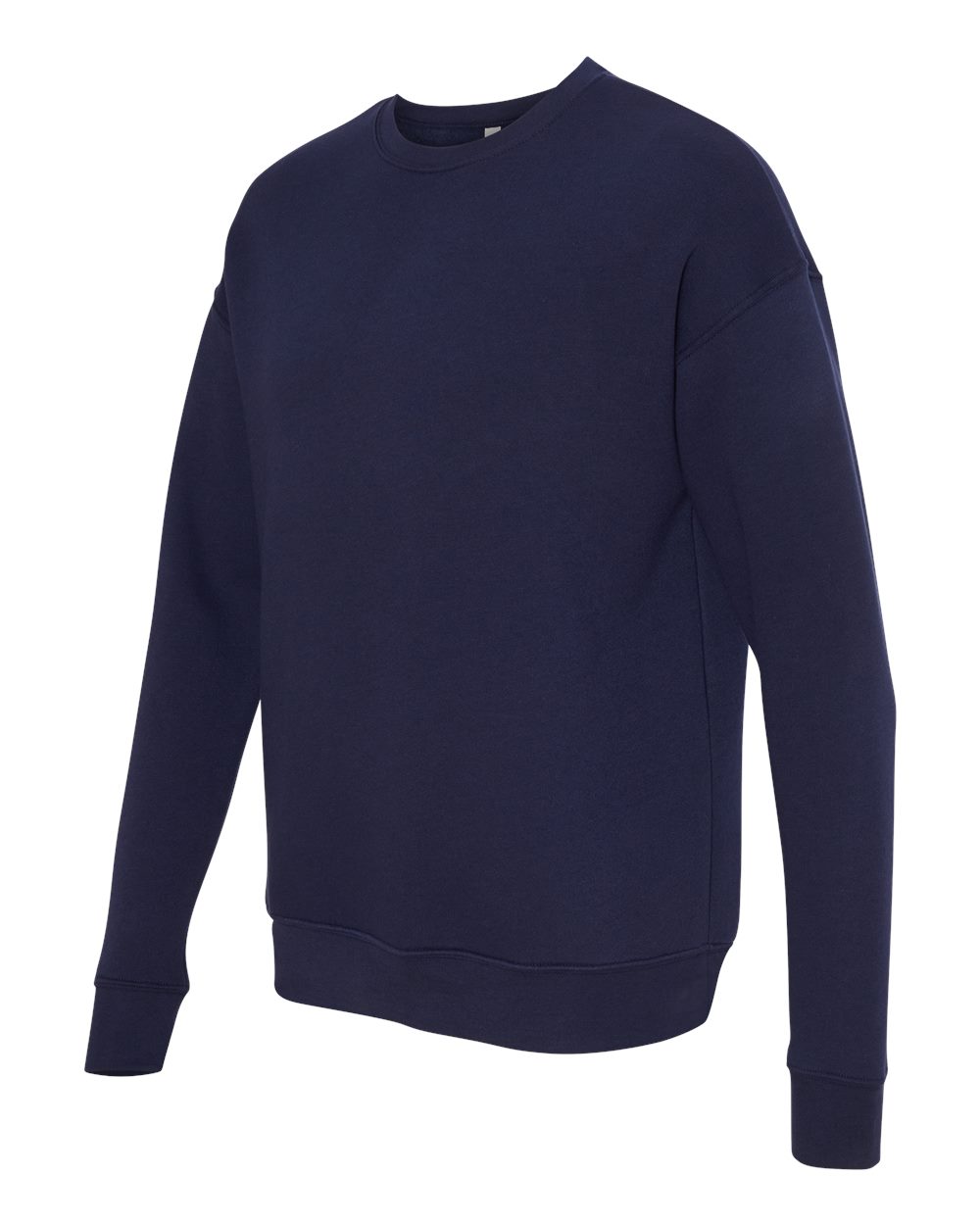 Unisex Sponge Fleece Drop Shoulder Crewneck Sweatshirt - Side - B37906652 - Navy