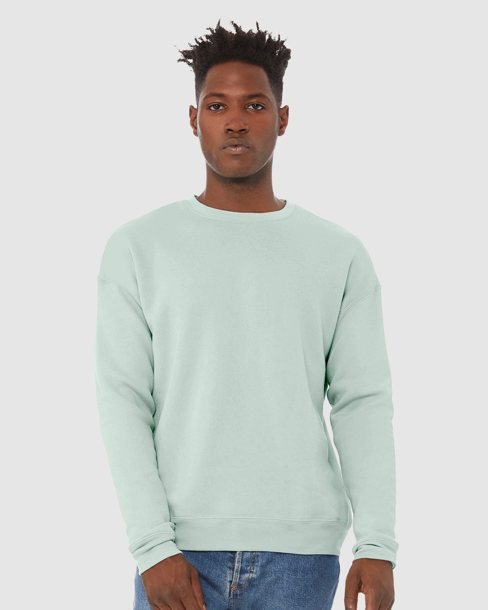 Unisex Sponge Fleece Drop Shoulder Crewneck Sweatshirt - styleImage