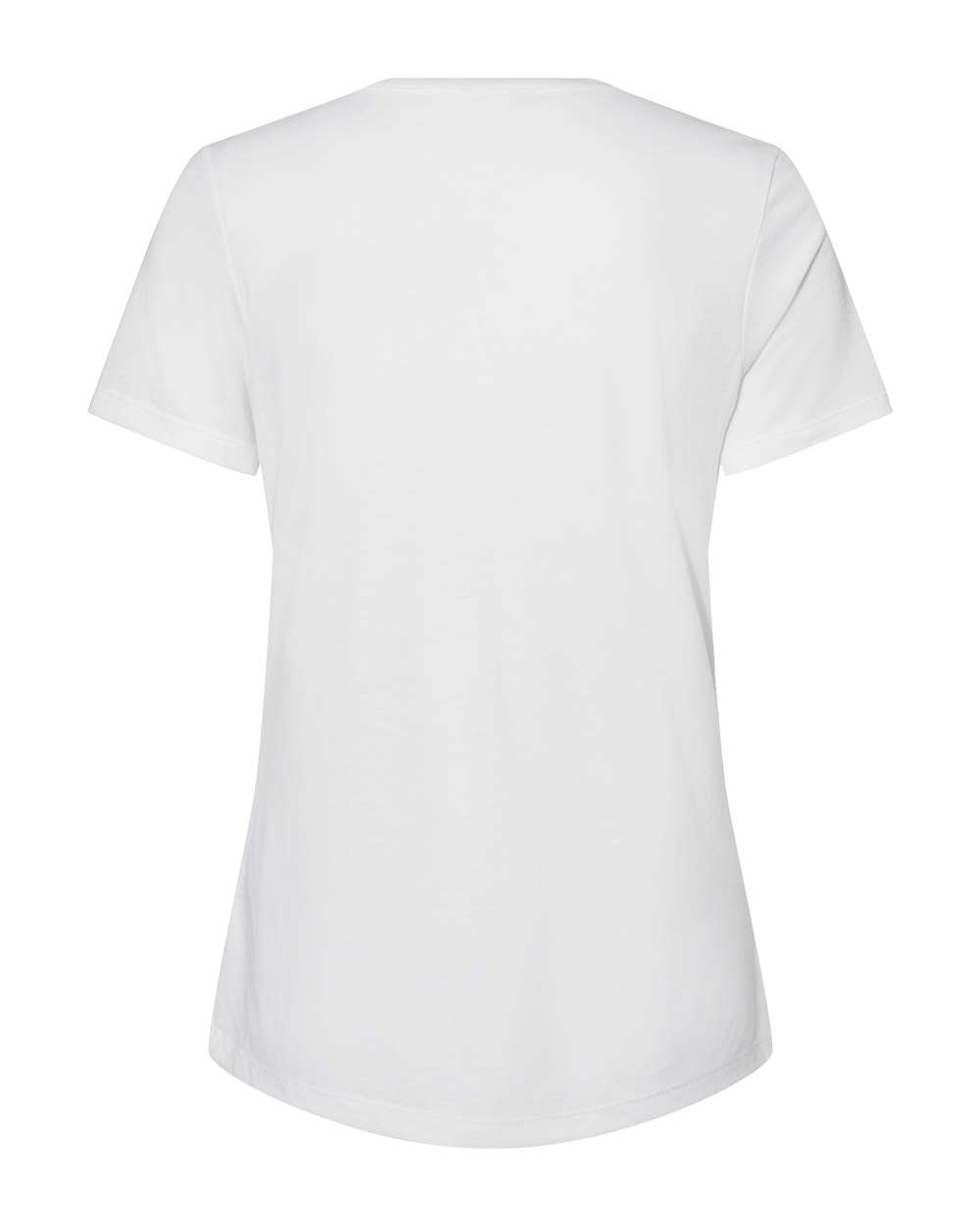 Women's Relaxed Triblend V-Neck Tee - Back - B81006003 - Solid White Triblend