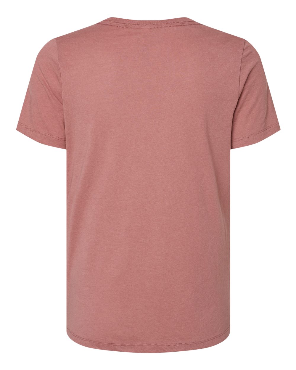 Women's Relaxed Triblend V-Neck Tee - Back - B81006323 - Mauve Triblend