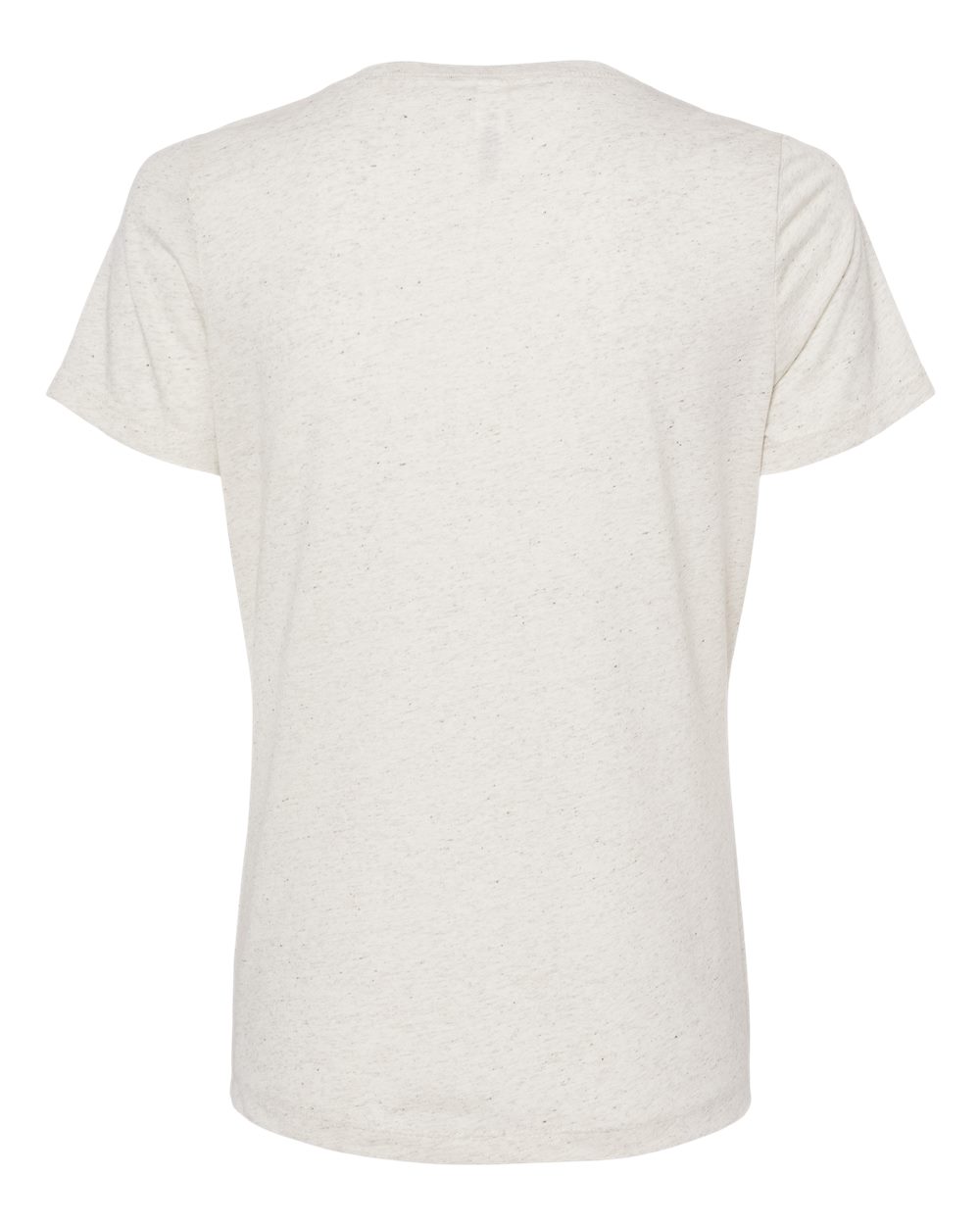 Women's Relaxed Triblend V-Neck Tee - Back - B81006583 - Oatmeal Triblend