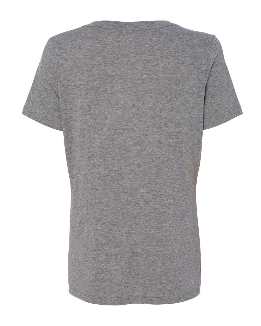 Women's Relaxed Triblend V-Neck Tee - Back - B81006593 - Grey Triblend