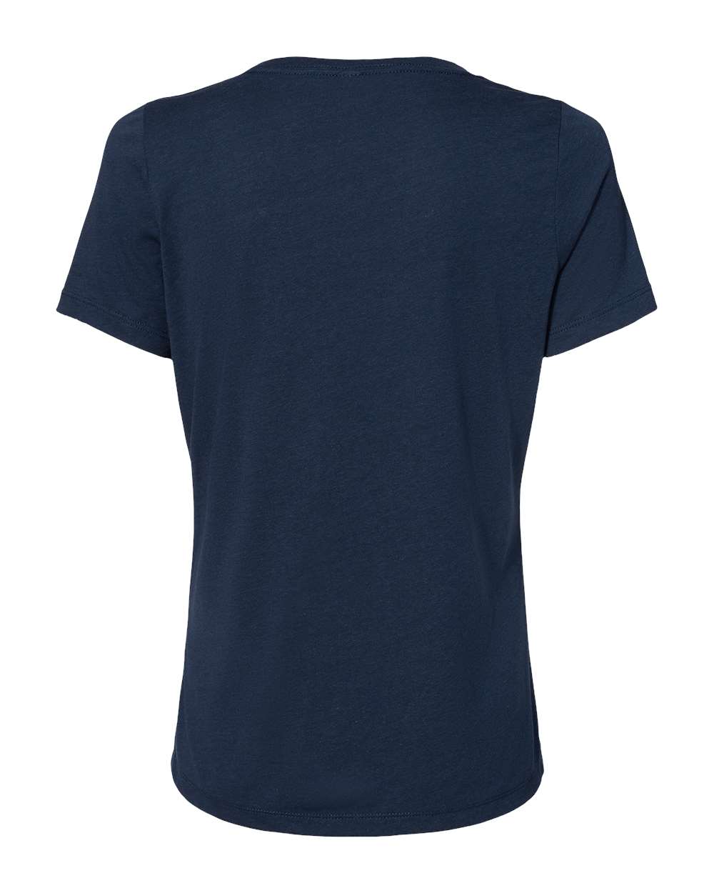 Women's Relaxed Triblend V-Neck Tee - Back - B81006633 - Solid Navy Triblend