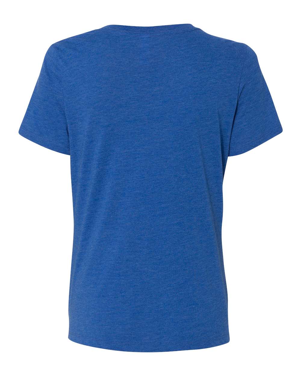 Women's Relaxed Triblend V-Neck Tee - Back - B81006753 - True Royal Triblend