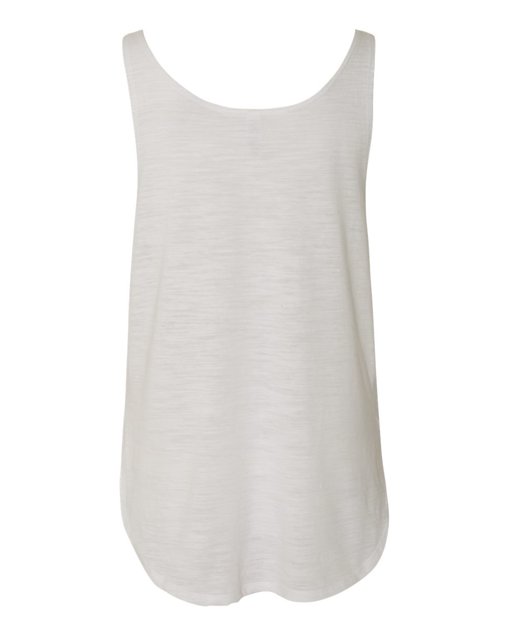 Women's Flowy Tank with Side Slit - Back - B56806013 - White Slub
