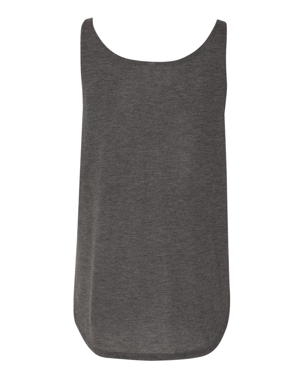 Women's Flowy Tank with Side Slit - Back - B56806093 - Dark Grey Heather