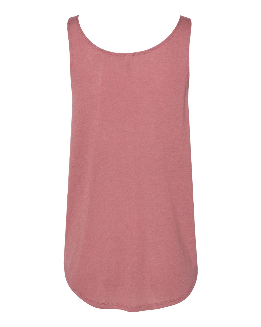 Women's Flowy Tank with Side Slit - Back - B56806313 - Mauve