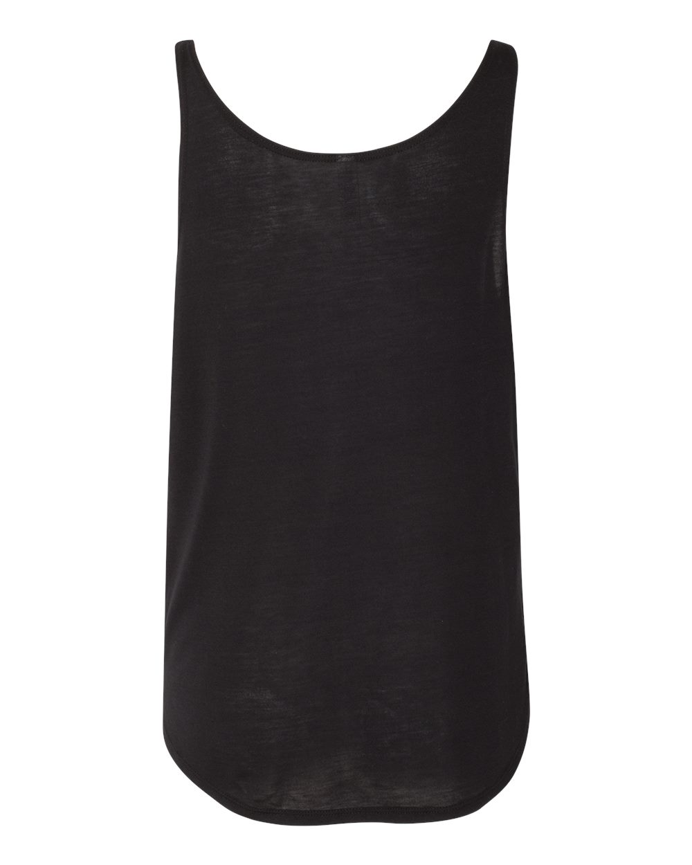 Women's Flowy Tank with Side Slit - Back - B56806503 - Black