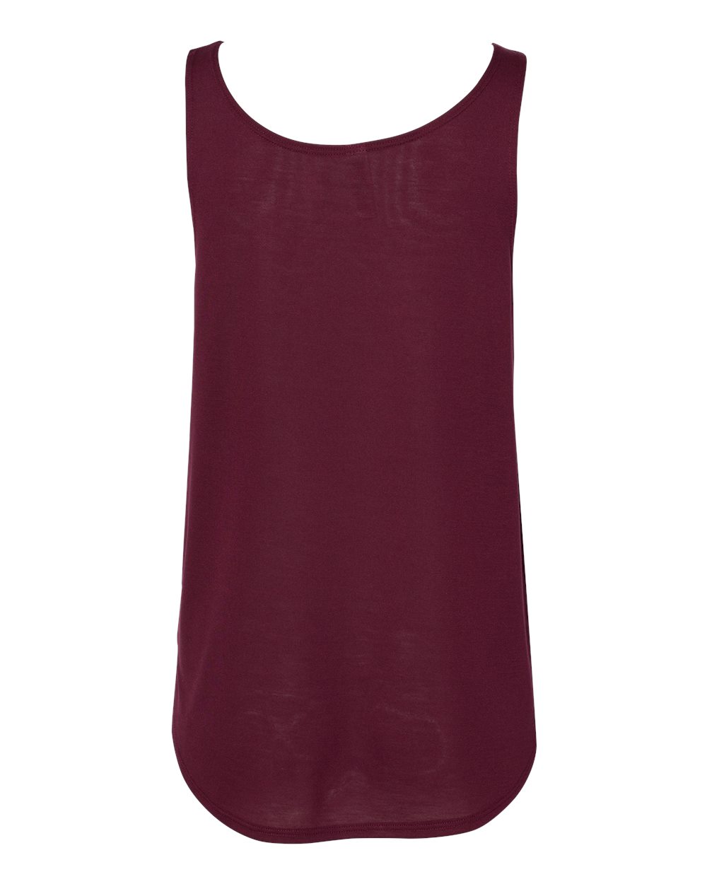 Women's Flowy Tank with Side Slit - Back - B56806533 - Maroon
