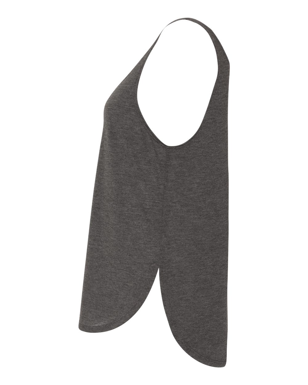 Women's Flowy Tank with Side Slit - DirectSide - B56806093 - Dark Grey Heather