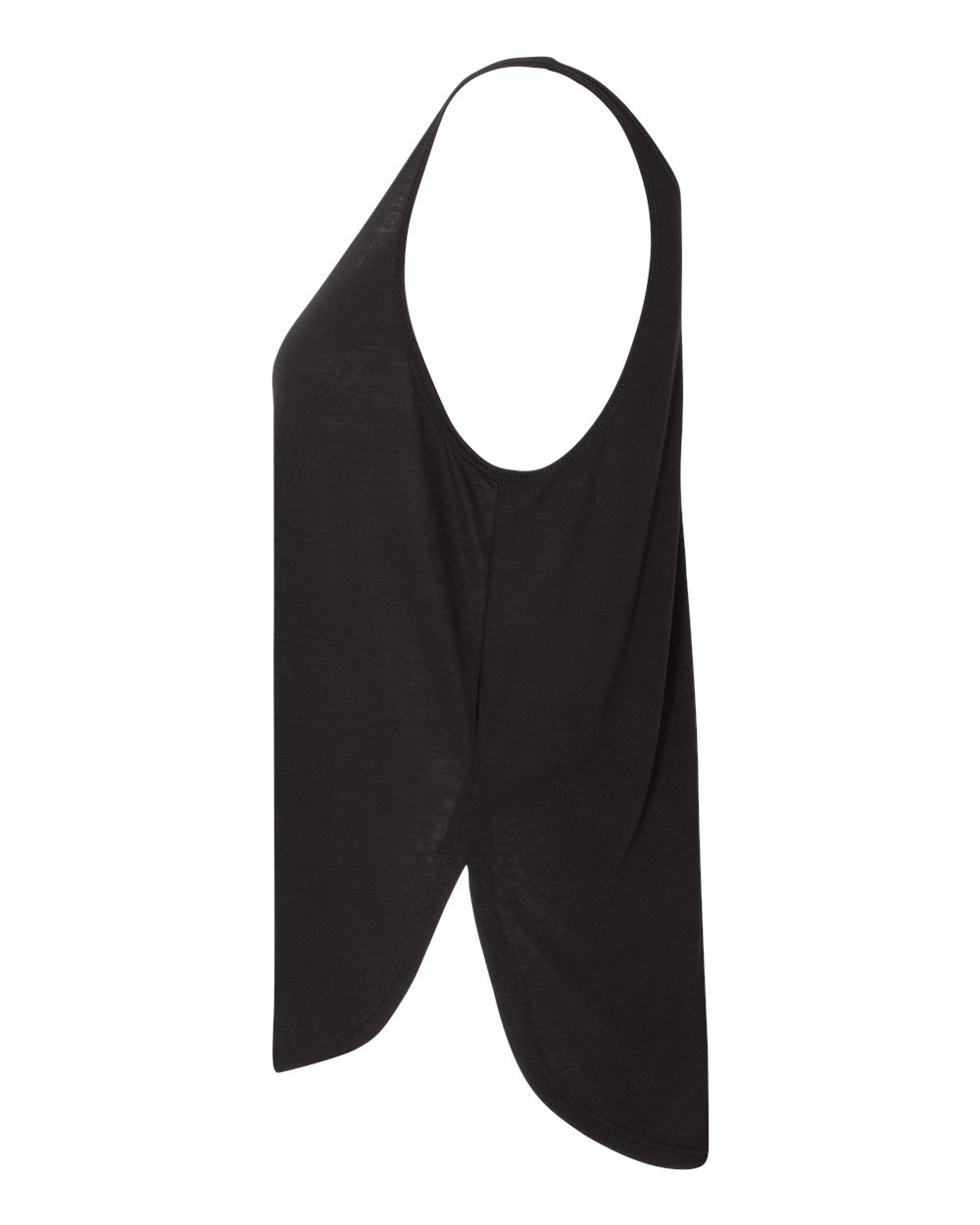 Women's Flowy Tank with Side Slit - DirectSide - B56806503 - Black