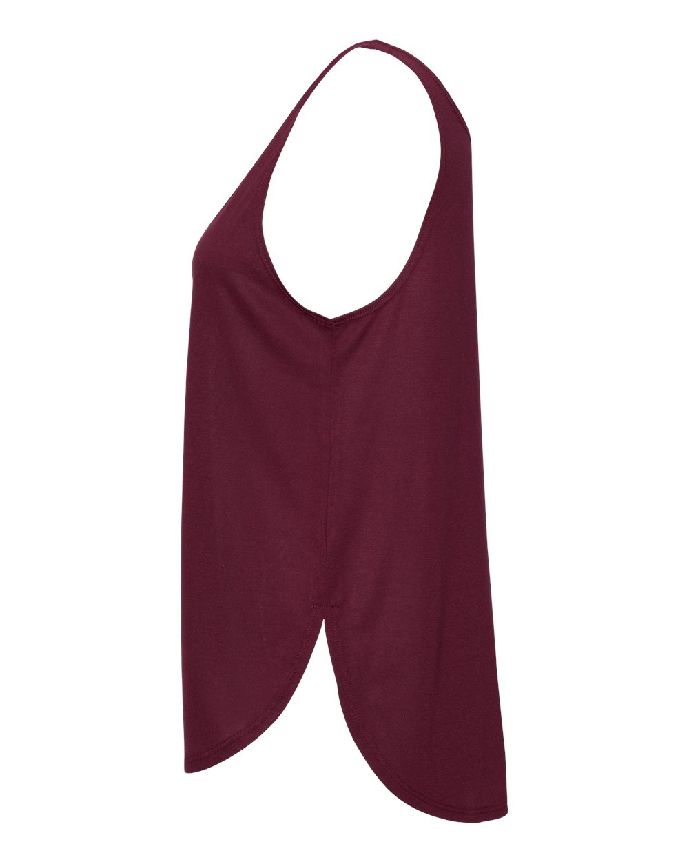 Women's Flowy Tank with Side Slit - DirectSide - B56806533 - Maroon