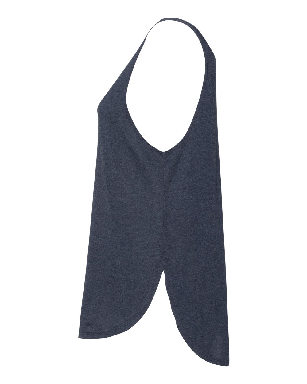 Women's Flowy Tank with Side Slit - DirectSide - B56806653 - Heather Navy