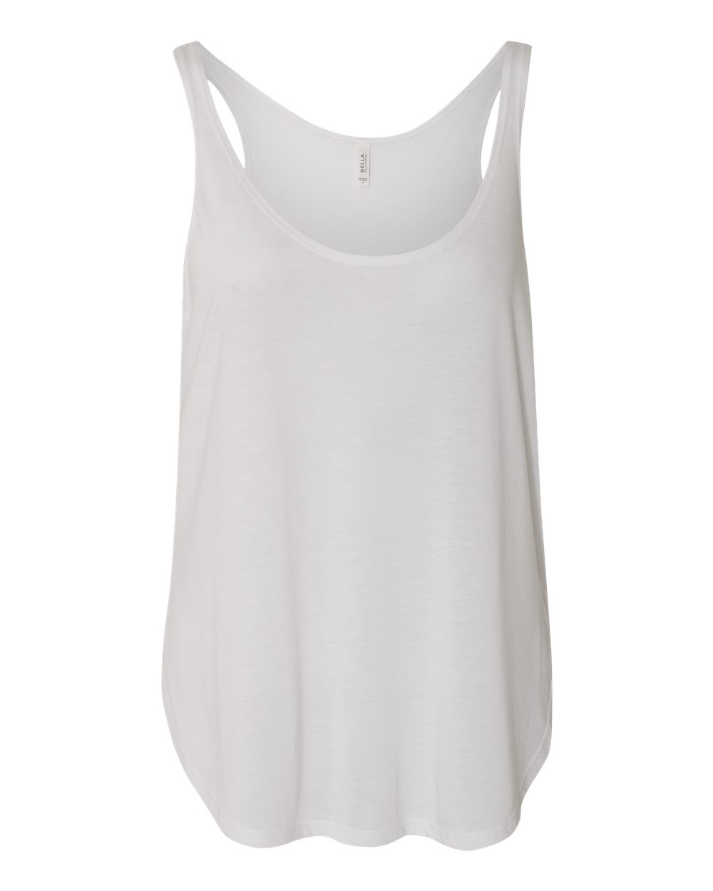 Women's Flowy Tank with Side Slit - Front - B56806003 - White