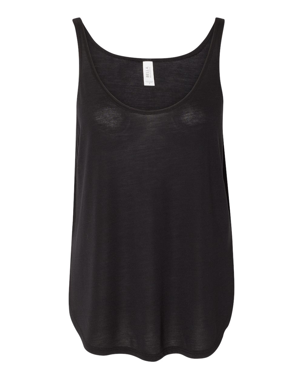 Women's Flowy Tank with Side Slit - Front - B56806503 - Black