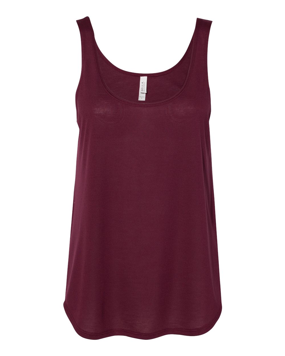 Women's Flowy Tank with Side Slit - Front - B56806533 - Maroon