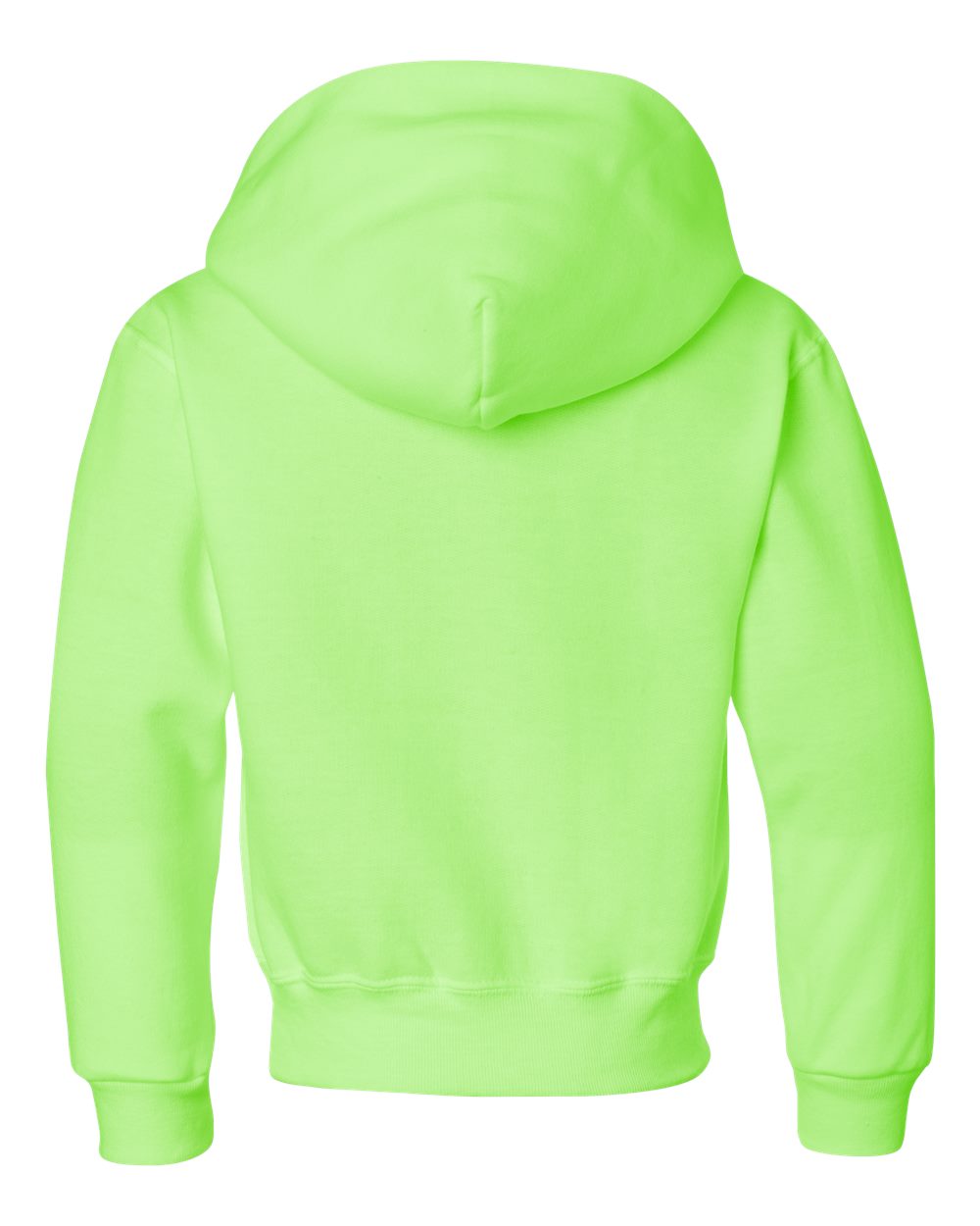 Youth NuBlend® Hooded Sweatshirt - Back - B32035074 - Neon Green