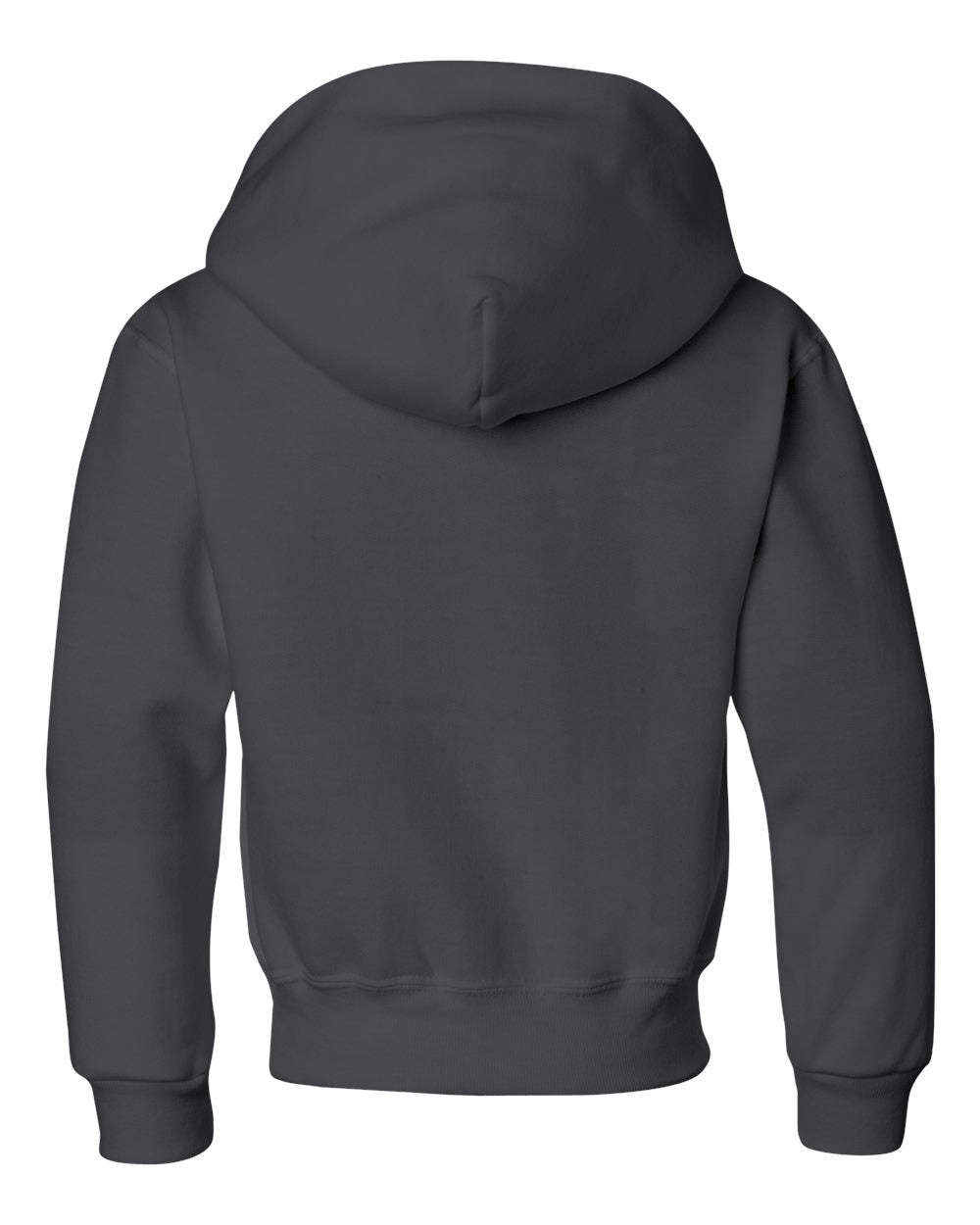 Youth NuBlend® Hooded Sweatshirt - Back - B32035093 - Charcoal Grey