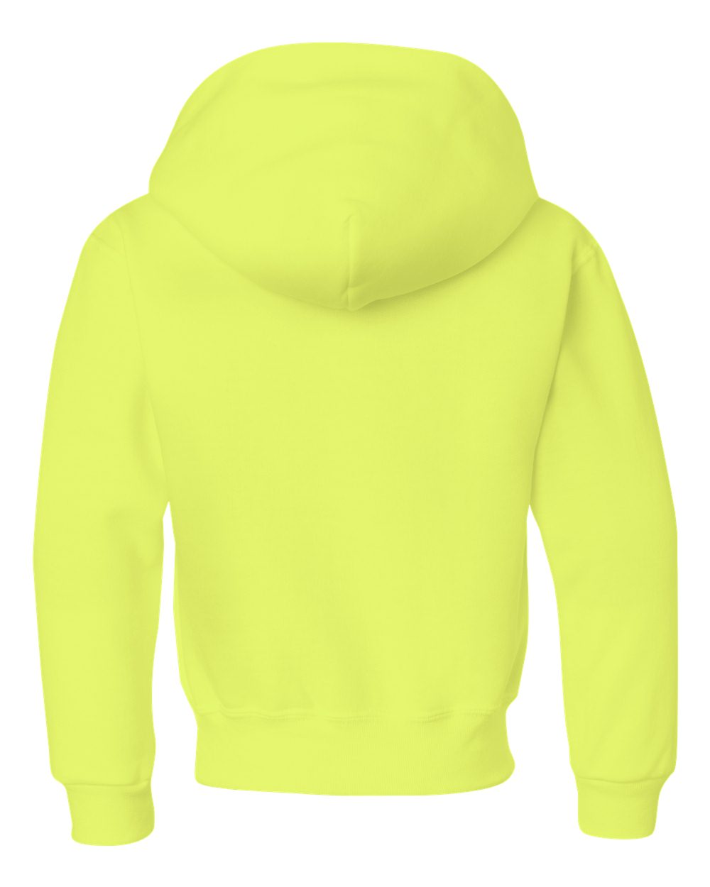 Youth NuBlend® Hooded Sweatshirt - Back - B32035165 - Safety Green